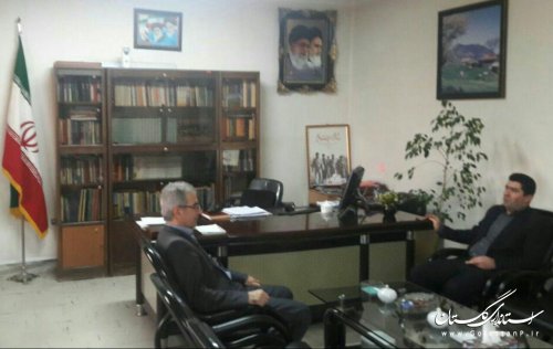 دیدار معاون دفتر سرمایه گذاری اداره کل میراث فرهنگی استان با فرماندار کردکوی