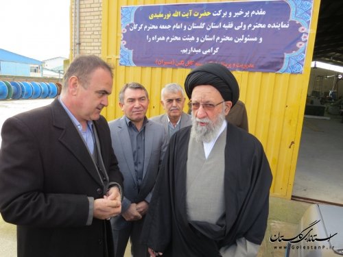 بازدید نماینده ولی فقیه در استان و معاون استاندار از شهرک صنعتی آق قلا