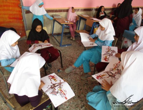 علاقه مندی کودکان و نوجوانان روستایی گمیشان به فعالیت های فرهنگی هنری کتاب خانه سیار