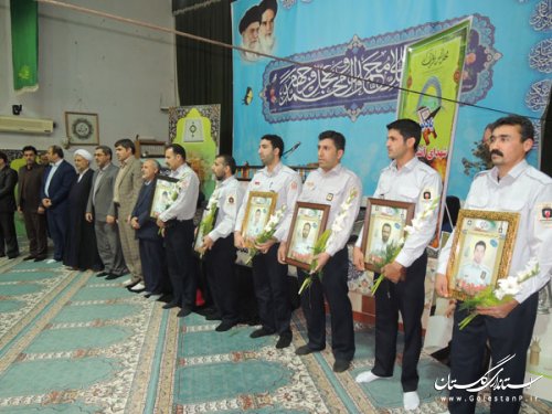 نود و هفتمین کرسی تلاوت قرآن کریم شهرستان مینودشت به یاد شهدای آتش نشان برگزار شد