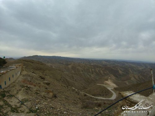 بازدید فرماندار کلاله و مدیرکل میراث فرهنگی از مجموعه توریستی خالدنبی