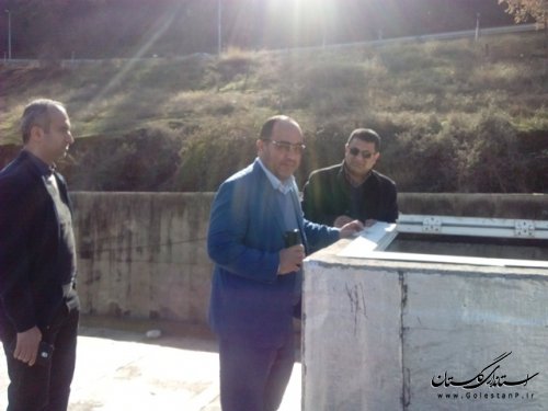 بازدید فرماندار علی آبادکتول از پروژه های آب و فاضلاب شهری