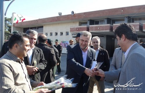 به صدا در آمدن سوت قطار ها در گلستان درسالروز ورود تاریخی امام خمینی ( ره )