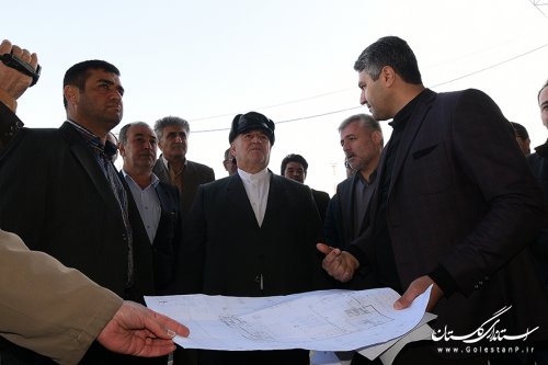 بازدید استاندار گلستان از پروژه های درحال ساخت فرودگاه بین المللی گرگان
