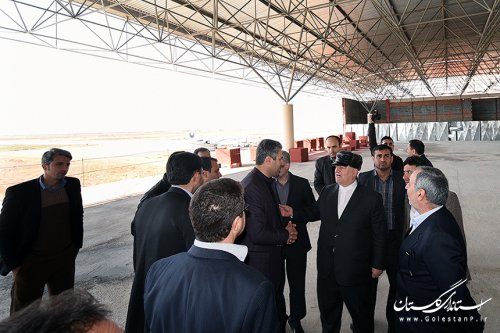 بازدید استاندار گلستان از پروژه های درحال ساخت فرودگاه بین المللی گرگان