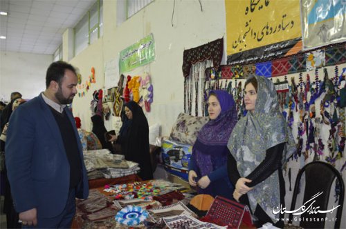 نمایشگاه توانمندی های بانوان گنبدی آغاز بکار کرد