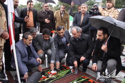 مراسم عطرافشانی و غبار روبی مزار شهدای شهر گرگان برگزار شد