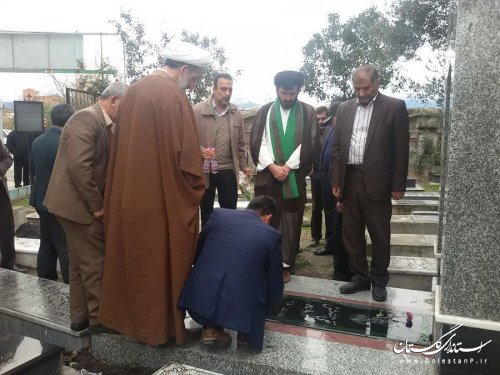 برگزاری آئین غبارروبی و عطر افشانی مزار شهدا در بندرگز