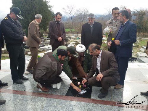 برگزاری آئین غبارروبی و عطر افشانی مزار شهدا در بندرگز