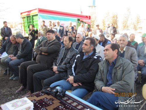 افتتاح کارگاه تولید کود پاش دامی در روستای قرنجیک خواجه خان شهرستان گمیشان