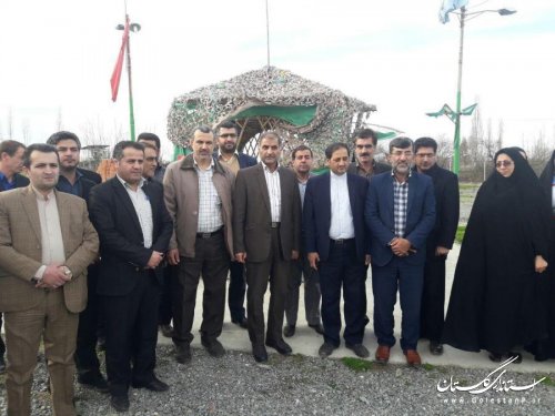 حضور فرماندار بندرگز بر مزار شهدای غواص بخش نوکنده