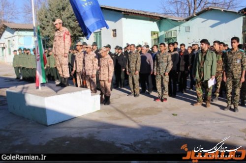 صبحگاه مشترک نیروهای مسلح شهرستان رامیان به مناسبت دهه مبارک فجر