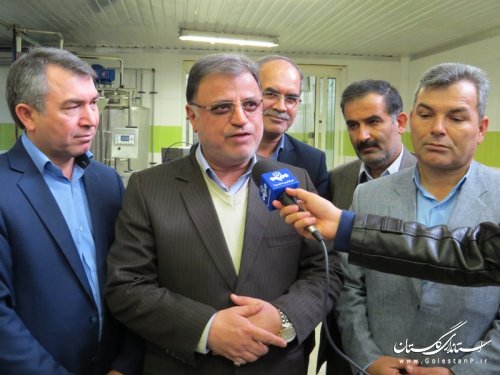 افتتاح واحد تولیدی فرآورده های لبنی نصر نوین گلستان در شهرک صنعتی آق قلا