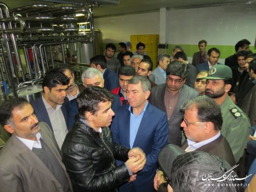 افتتاح واحد تولیدی فرآورده های لبنی نصر نوین گلستان در شهرک صنعتی آق قلا