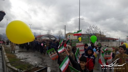 راهپیمایی 22 بهمن در شهر مزرعه کتول