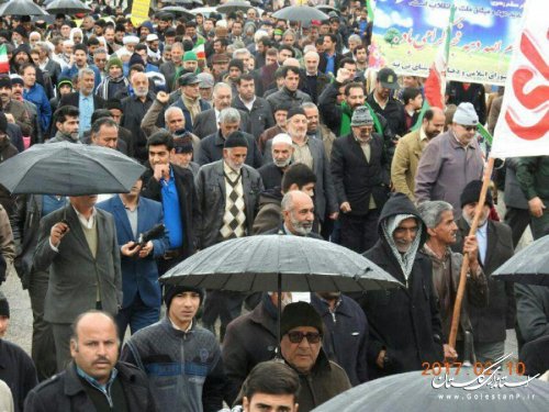 برگزاری راهپیمایی باشکوه 22بهمن درشهرستان رامیان