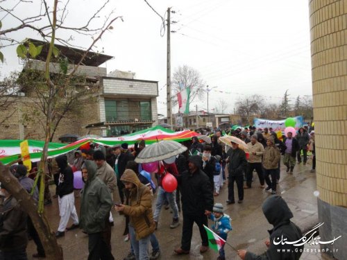 برگزاری راهپیمایی باشکوه 22بهمن درشهرستان رامیان