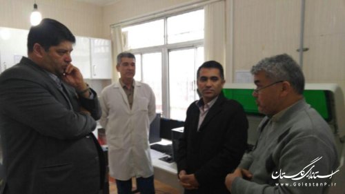 بازدید فرماندار گمیشان از آزمایشگاه مرکزی شهرستان
