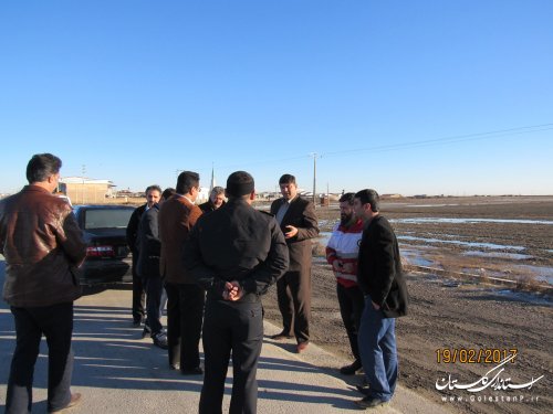 بازدید فرماندار گمیشان از محل های پیشنهادی استقرار کمپ نوروزی شهرستان
