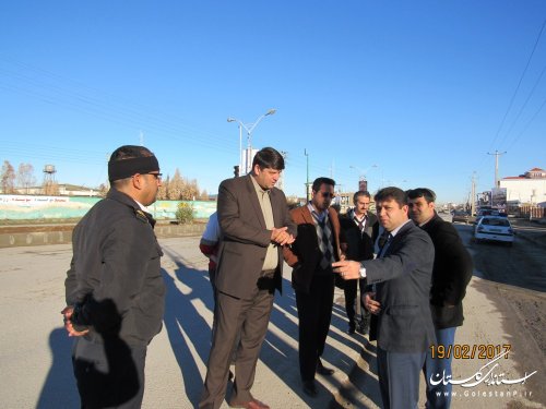 بازدید فرماندار گمیشان از محل های پیشنهادی استقرار کمپ نوروزی شهرستان