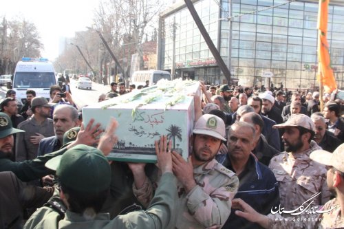 مراسم تشییع با شکوه شهدای گمنام در گرگان برگزار شد