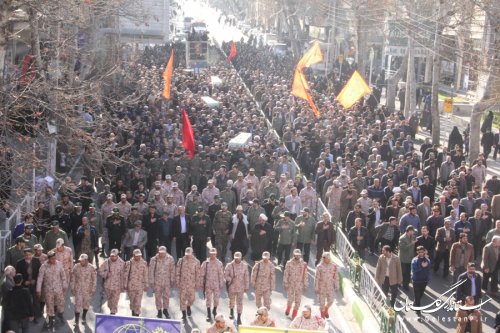 مراسم تشییع با شکوه شهدای گمنام در گرگان برگزار شد