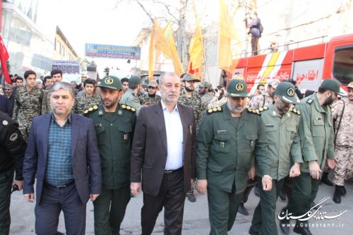 مراسم تشییع با شکوه شهدای گمنام در گرگان برگزار شد