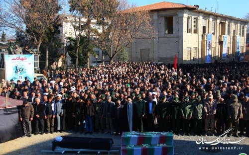 مراسم تشییع با شکوه شهدای گمنام در گرگان برگزار شد