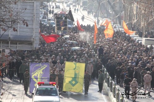 مراسم تشییع با شکوه شهدای گمنام در گرگان برگزار شد