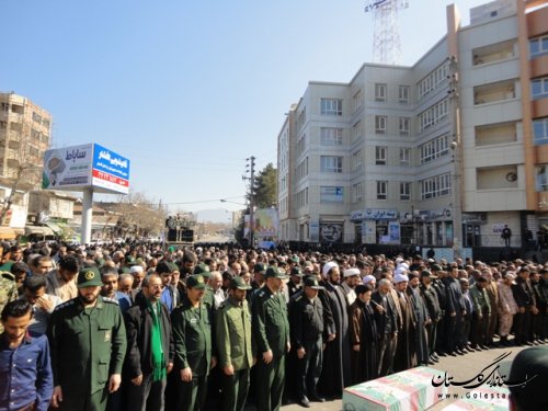 مراسم تشییع ۳ شهید گمنام دوران دفاع مقدس در علی آباد کتول برگزار شد