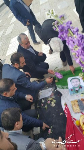 مراسم غبار روبی و عطر افشانی مزار شهدای شهر گرگان برگزار شد
