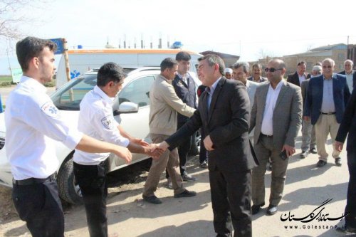 تحویل یک دستگاه آمبولانس و ماشین آتش نشانی به روستای عطا آباد بخش مرکزی