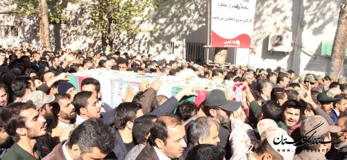 مراسم تشییع باشکوه دوازدهمین شهید مدافع حرم در گرگان برگزار شد
