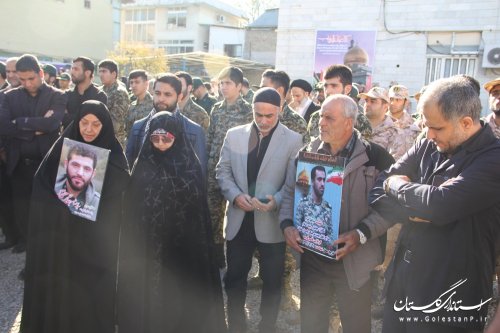 مراسم تشییع باشکوه دوازدهمین شهید مدافع حرم در گرگان برگزار شد