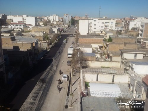 آغاز روکش آسفالت خیابان مدرس گنبد کاووس