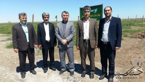 بازدید مشترک فرماندار آق قلا و مدیر کل منابع طبیعی از بوستان 4000شهید