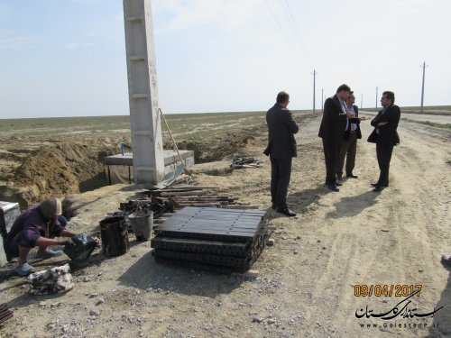 بازدید فرماندار گمیشان و مدیرعامل شرکت شهرکهای صنعتی استان از شهرک صنعتی شهرستان