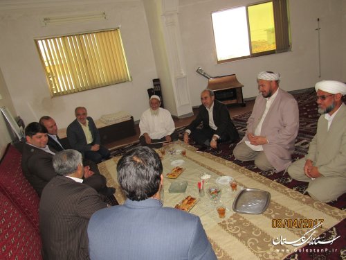 دیدار فرماندار گمیشان و مدیر کل کمیته امداد امام(ره) با امام جمعه شهرستان