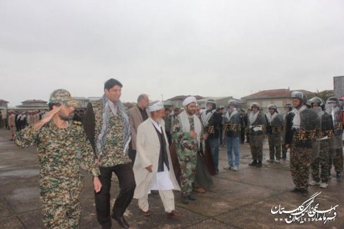 صبحگاه مشترک رزمایش شهدای مدافع حرم شهرستان گمیشان برگزار شد