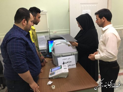 دومین روز برگزاری مانور آموزشی انتخابات تمام الکترونیک شورای شهربندر ترکمن