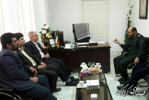 دیدار فرماندار کردکوی با فرمانده سپاه ناحیه شهرستان