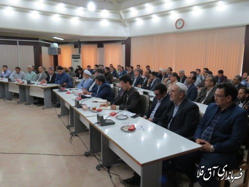 جلسه توجیهی کاندیداهای پنجمین دوره شوراها در شهرهای آق قلا و انبار الوم