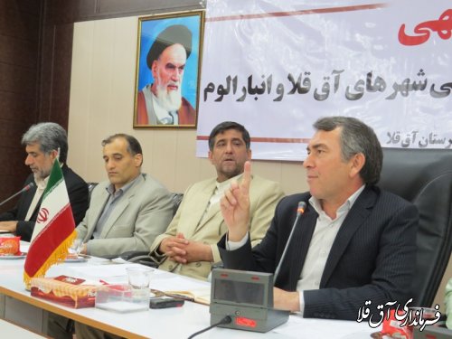 جلسه توجیهی کاندیداهای پنجمین دوره شوراها در شهرهای آق قلا و انبار الوم