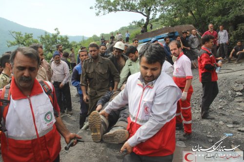 بکارگیری۱۱۱ نفر و ۲۲ تیم عملیاتی و امدادرسانی در حادثه انفجار معدن زمستان یورت آزادشهر گلستان