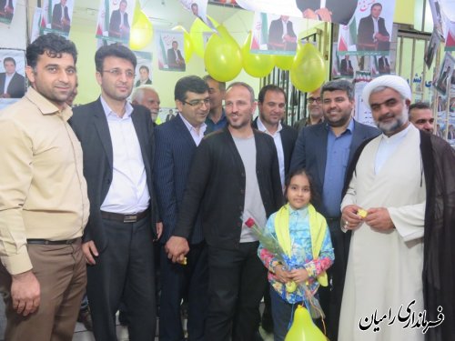 بازدید فرماندار رامیان از ستادهای انتخاباتی کاندیداهای ریاست جمهوری و شوراها 