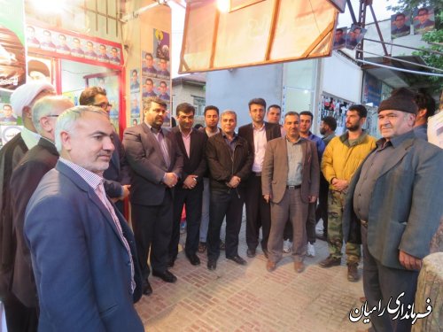 بازدید فرماندار رامیان از ستادهای انتخاباتی کاندیداهای ریاست جمهوری و شوراها 