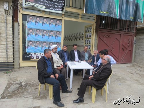 بازدید فرماندار رامیان از ستادهای انتخاباتی کاندیداهای ریاست جمهوری و شوراها 