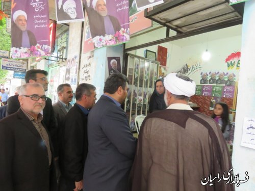 بازدید فرماندار رامیان از ستادهای انتخاباتی کاندیداهای ریاست جمهوری و شوراها 