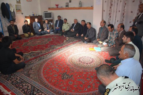 دلجویی استاندار گلستان از خانواده سه جان باخته معدن زغال سنگ آزادشهر