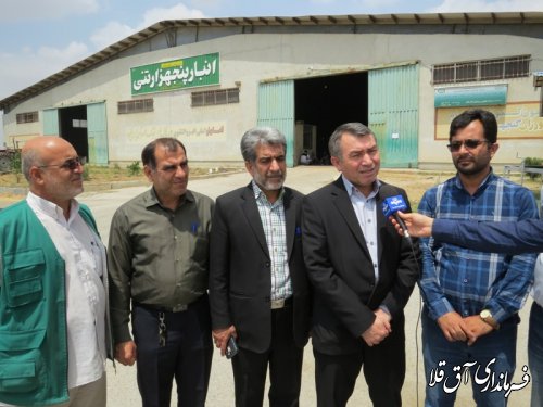 بازدید سرزده فرماندار شهرستان آق قلا از مرکز خرید گندم بخش وشمگیر
